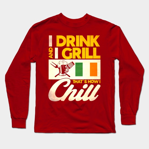 Irishmen Drinking Team Ireland Long Sleeve T-Shirt by Toeffishirts